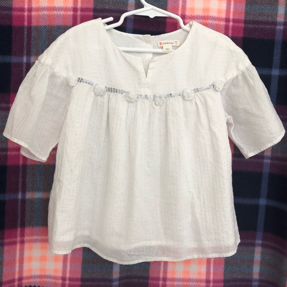 Crewcuts Girls Pom Pom Blouse / Top